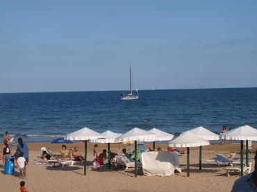 Beach near the prom