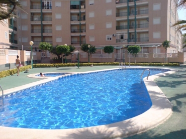 Full size swimming pool with safe children's area